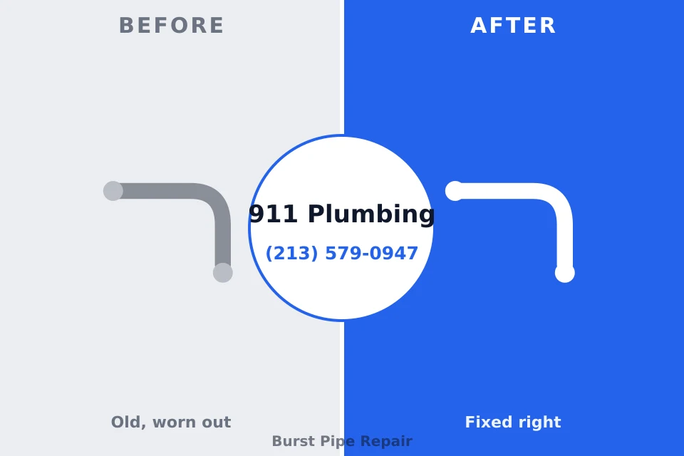 Before and after: plumbing repair East Brewton, AL